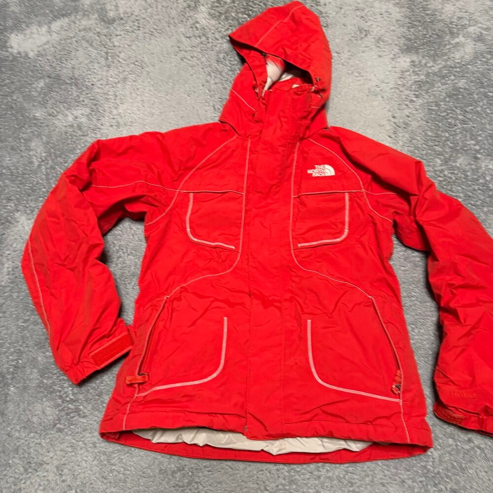 The North Face Coat Womens XS Red HyVent Ski Jacket Winter Hooded